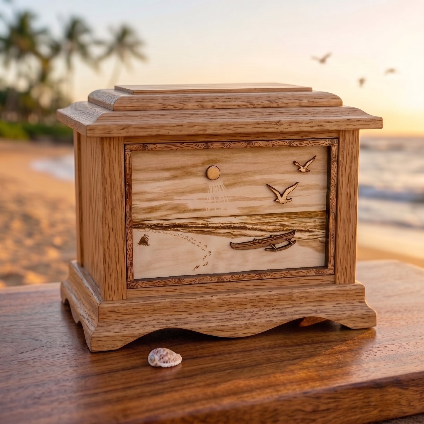 Ambassador Hawaiian Beach Wood Memorial