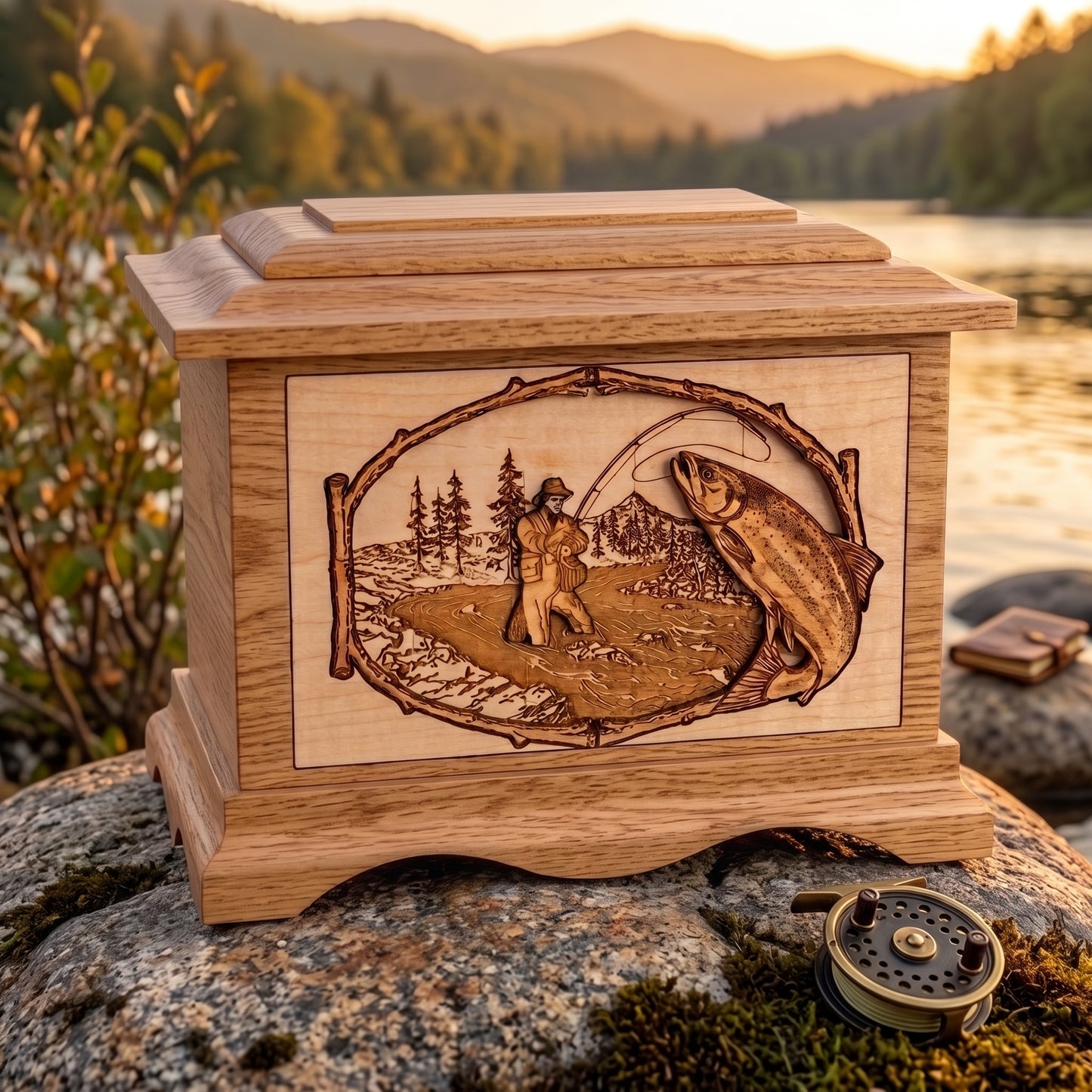 Ambassador Salmon Stream Fishing Wood Memorial