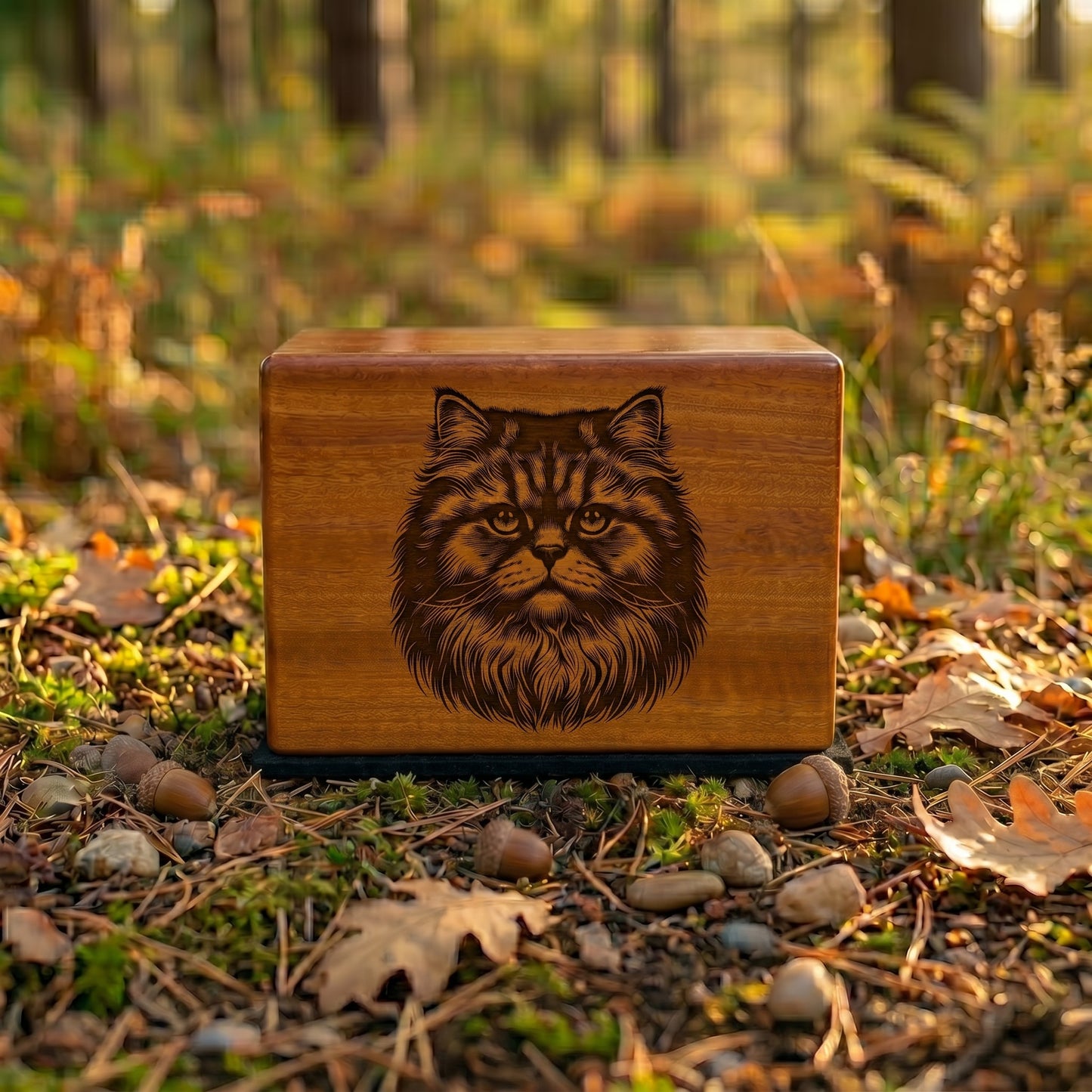 British Shorthair Stencil Engraved Wood Memorial
