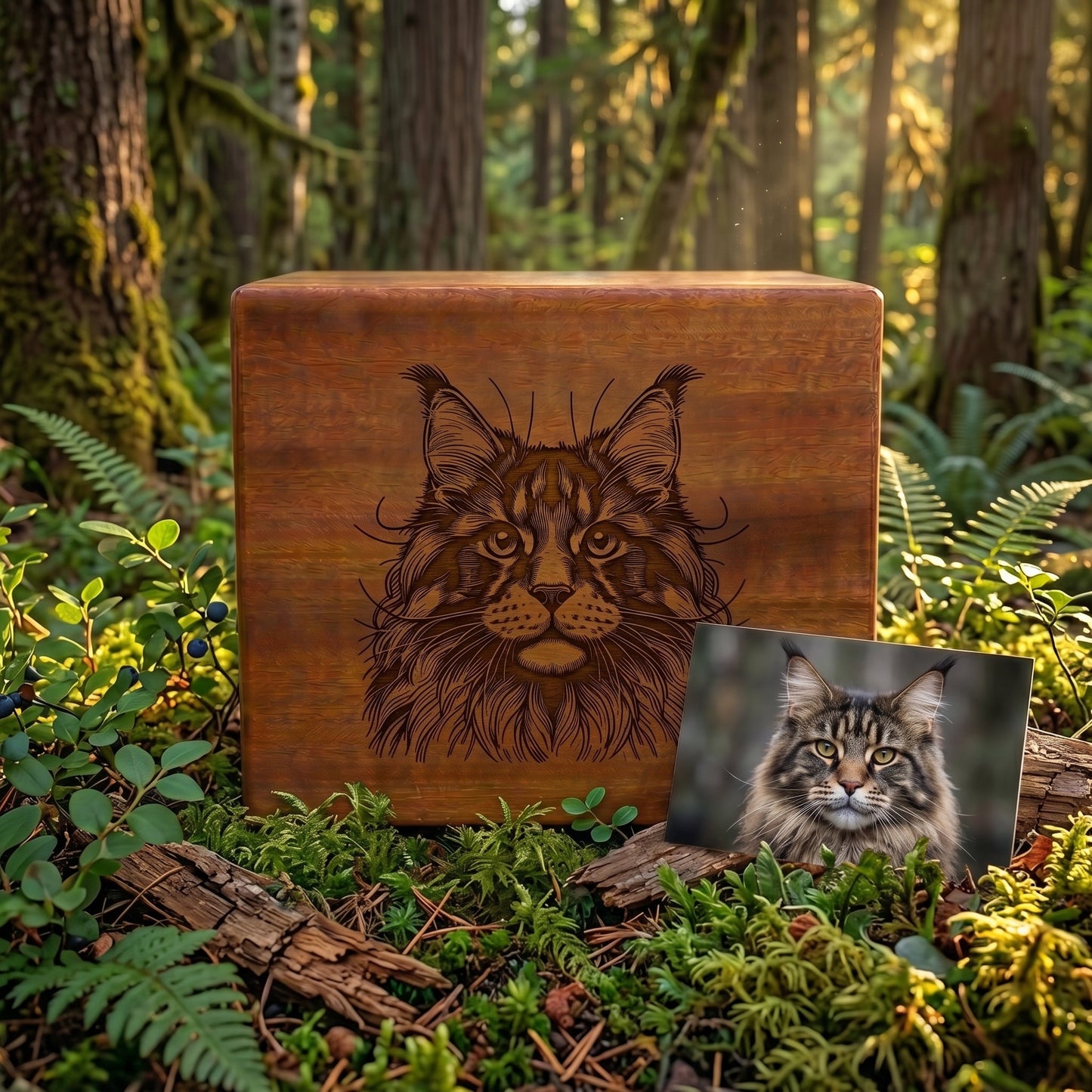 Custom Engraved Pet Wood Memorial