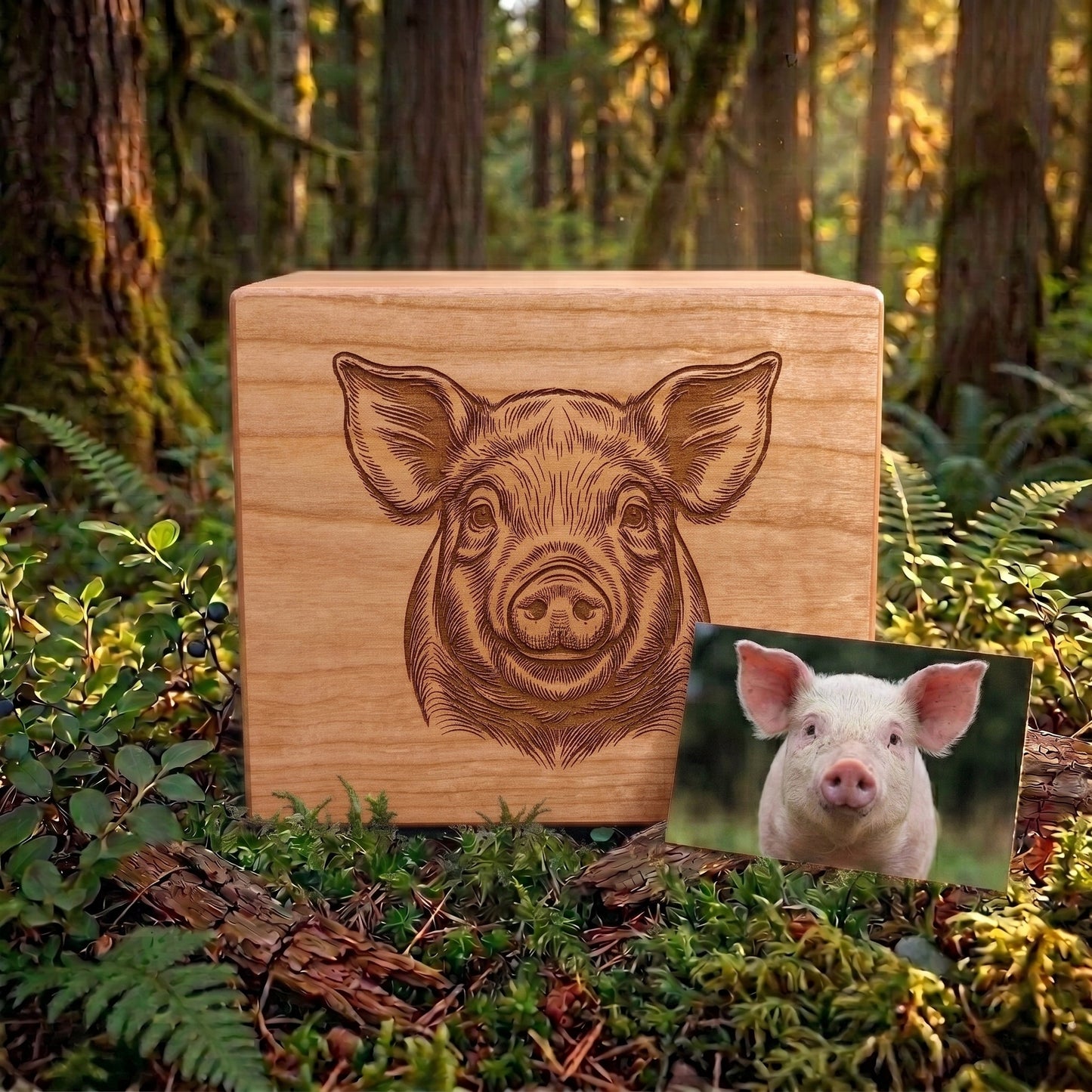 Custom Engraved Farm Pet Wood Memorial