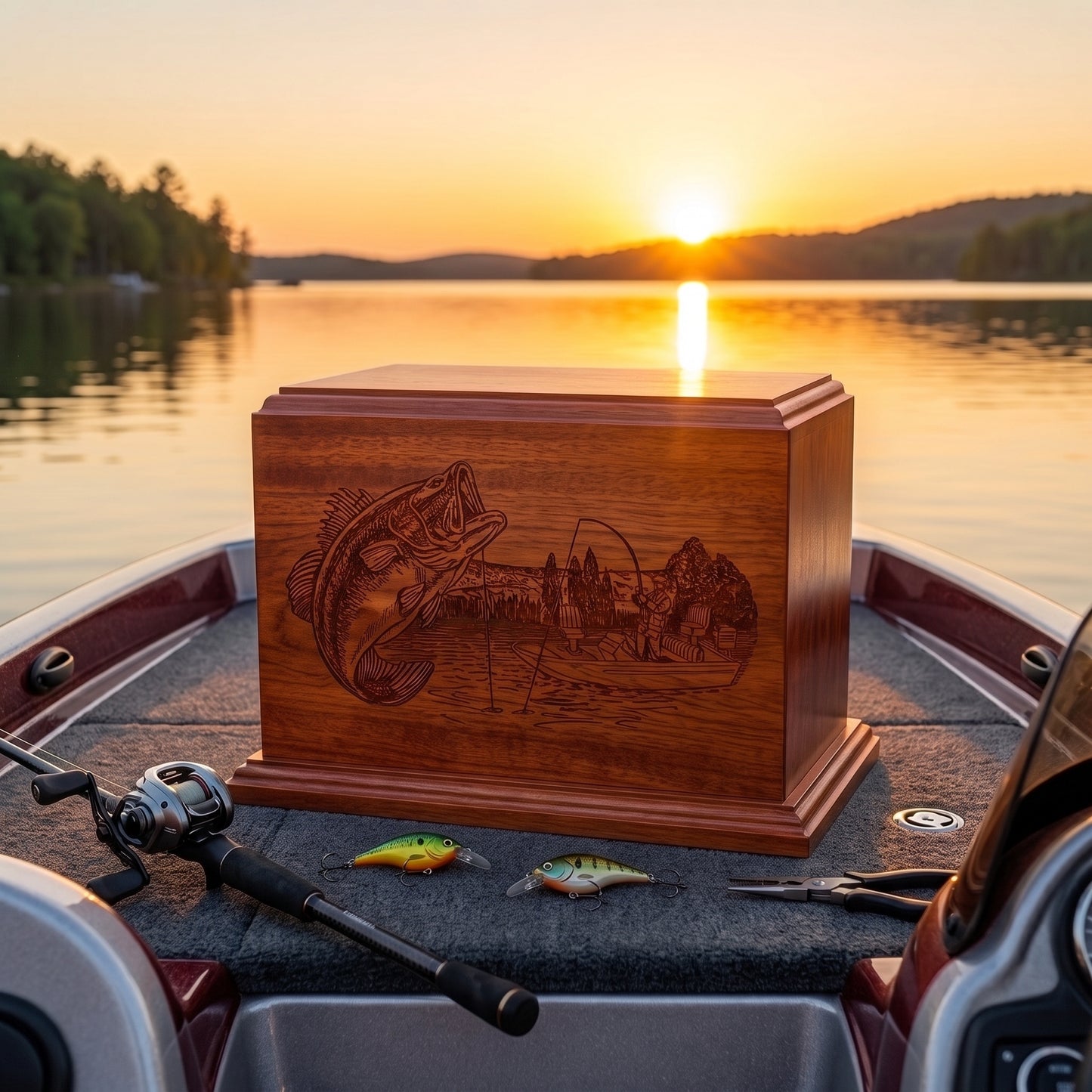Newport Bass Boat Fishing Wood Memorial