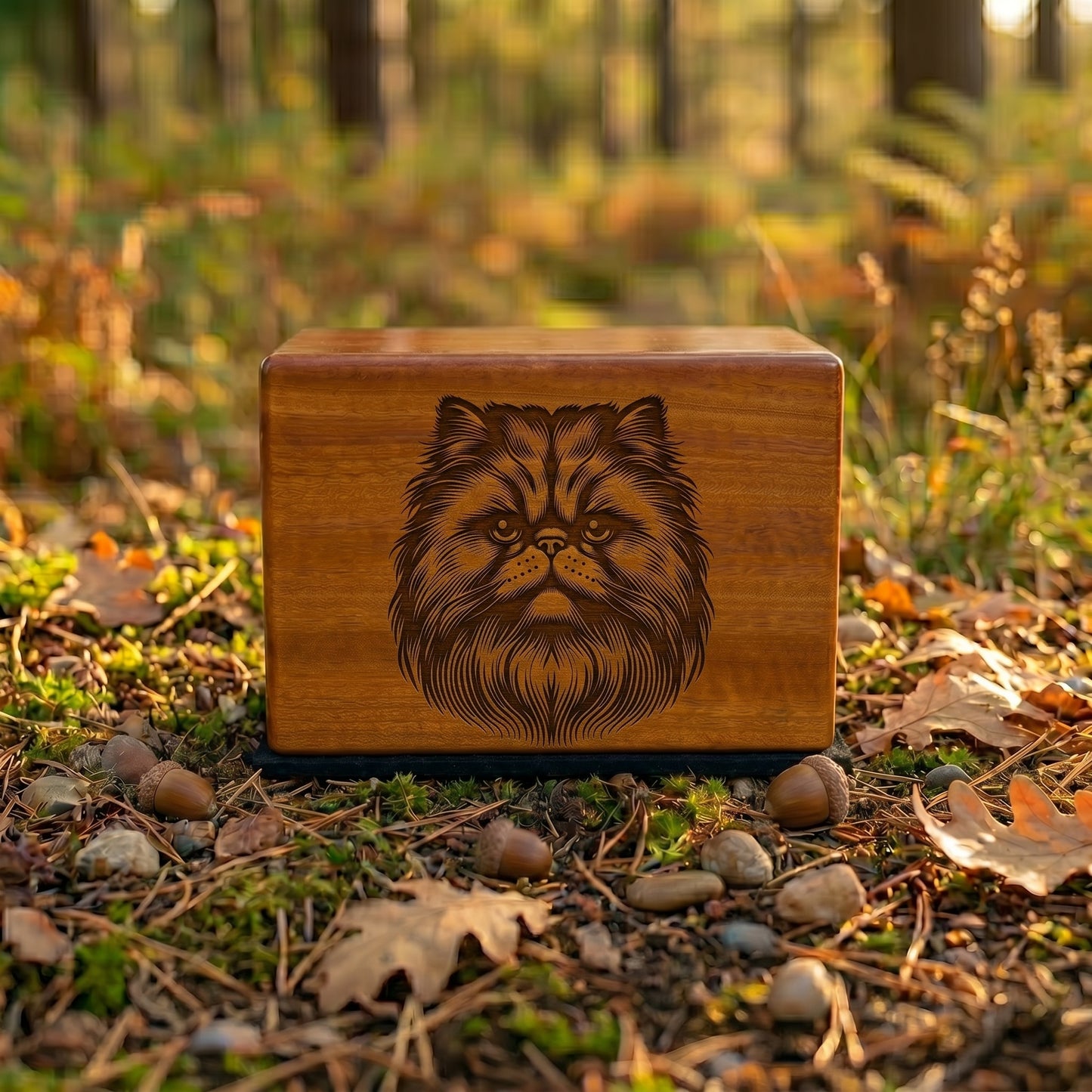 Persian Stencil Engraved Wood Memorial