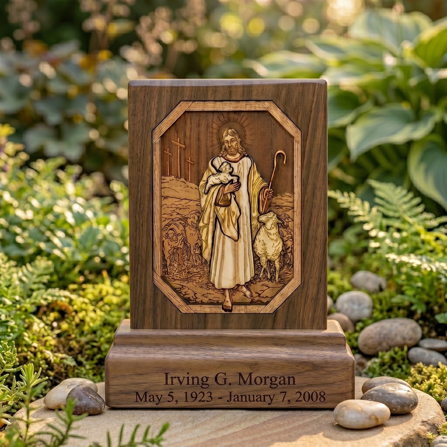 The Lord Is My Shepherd Keepsake Wood Memorial