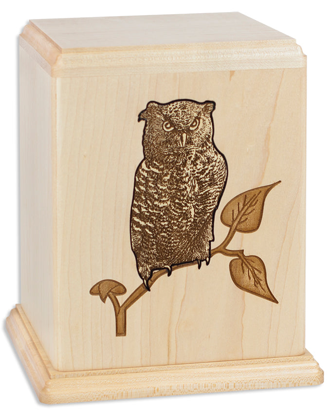 Corinthian Inlay Owl Wood Memorial
