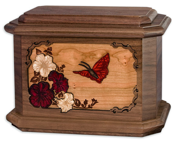Octagon Butterfly Wood Memorial