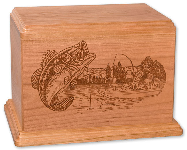 Hampton Bass Boat Fishing Wood Memorial