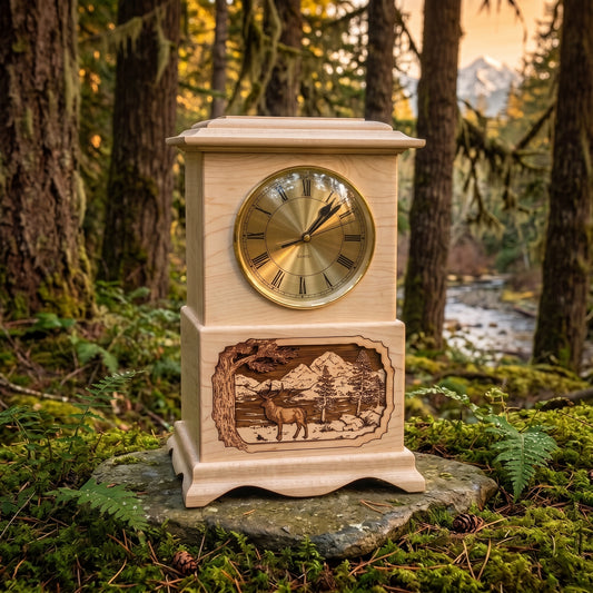 Ambassador Elk Clock Wood Memorial