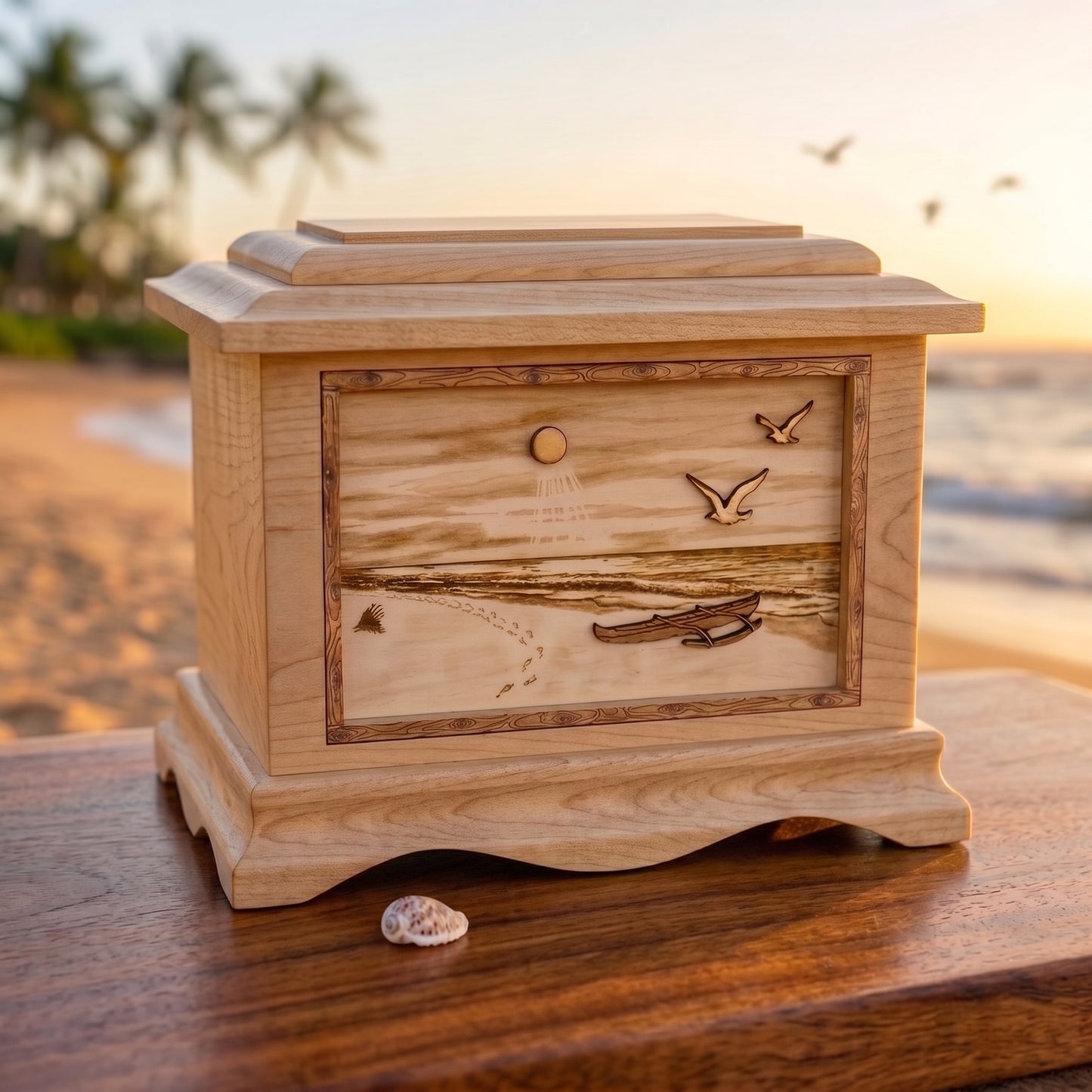 Ambassador Hawaiian Beach Wood Memorial