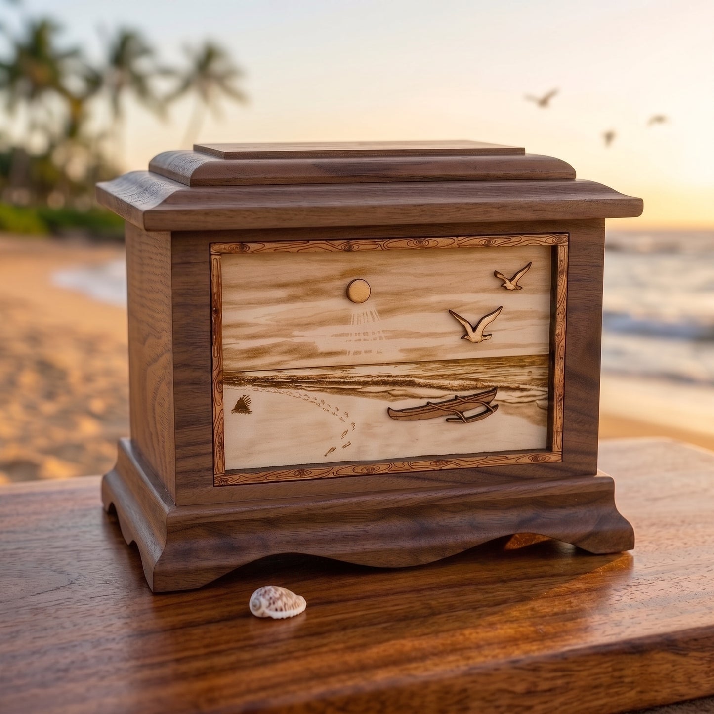 Ambassador Hawaiian Beach Wood Memorial