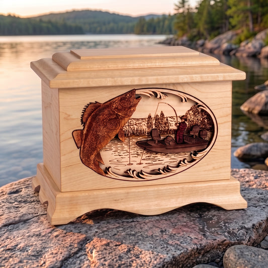 Ambassador Walleye Boat Fishing Wood Memorial