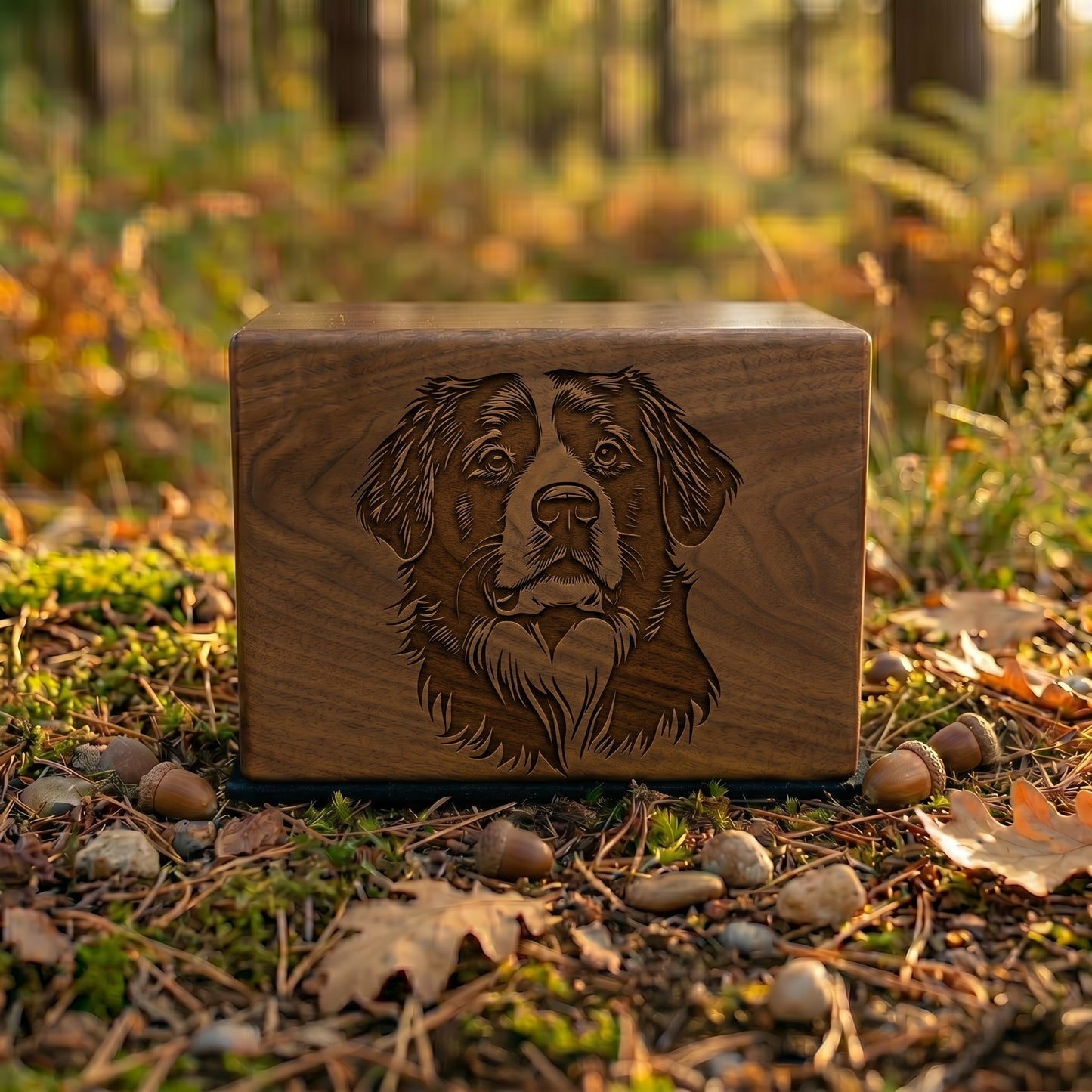 Appenzeller Sennenhund Stencil Engraved Wood Memorial