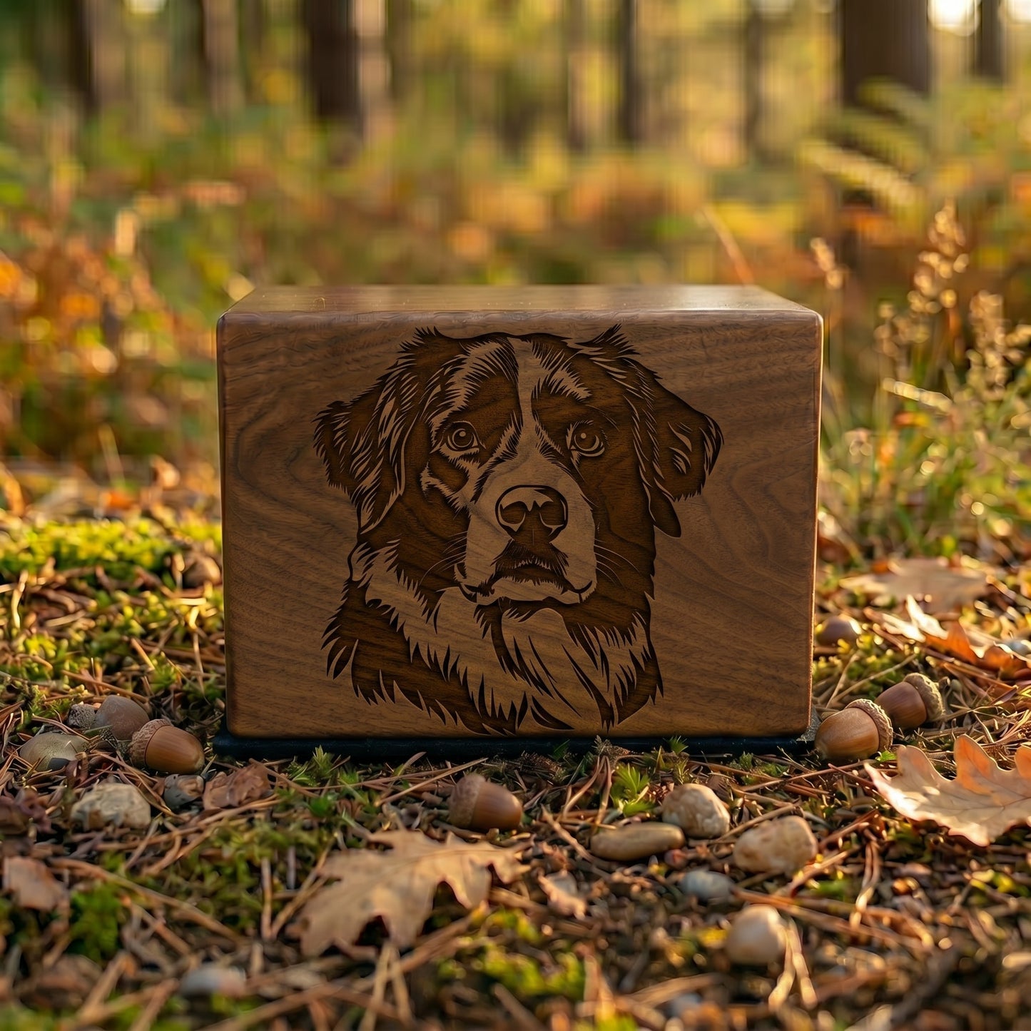 Appenzeller Sennenhund Stencil Engraved Wood Memorial