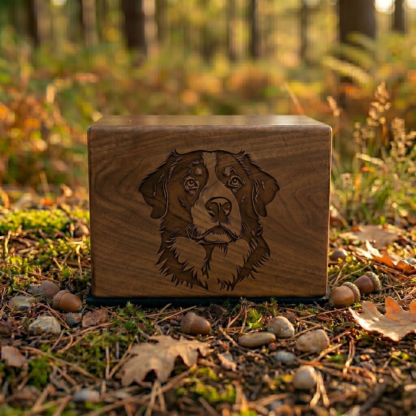 Appenzeller Sennenhund Stencil Engraved Wood Memorial