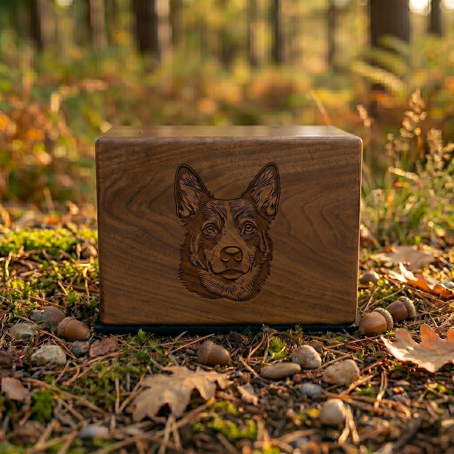 Australian Cattle Stencil Engraved Wood Memorial