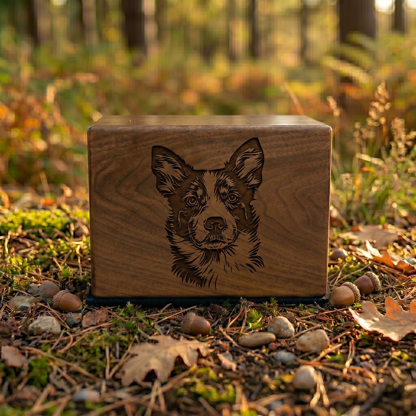 Australian Cattle Stencil Engraved Wood Memorial