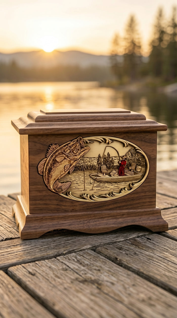 Ambassador Bass Boat Fishing Wood Memorial