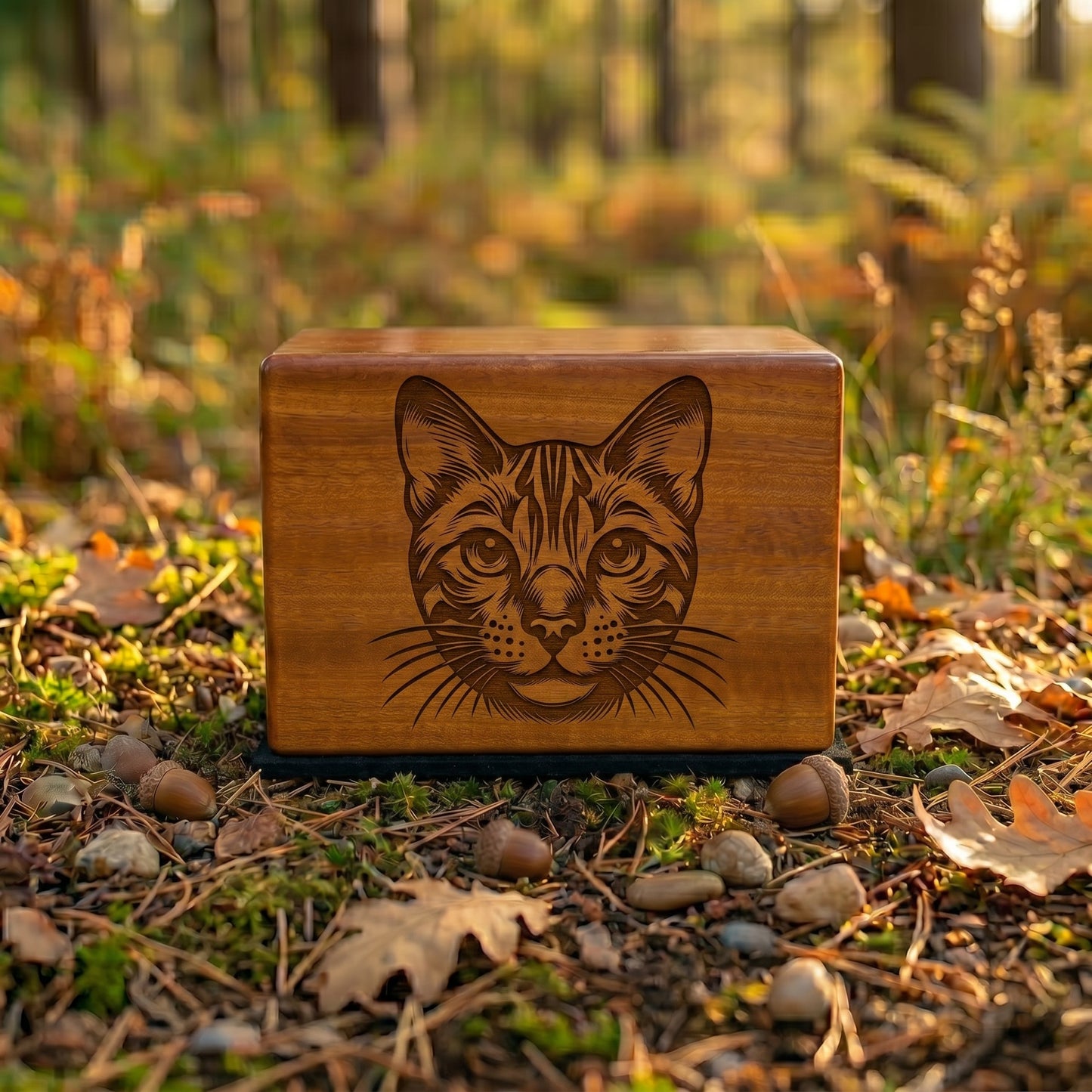 Bengal Stencil Engraved Wood Memorial