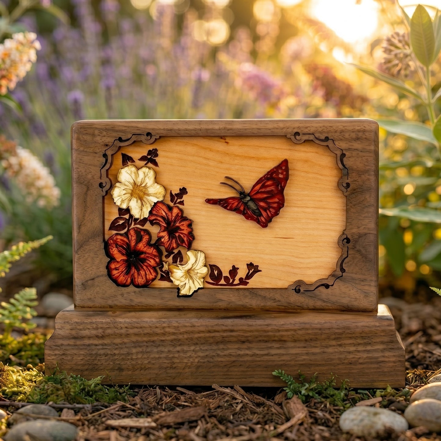 Butterfly Keepsake Wood Memorial
