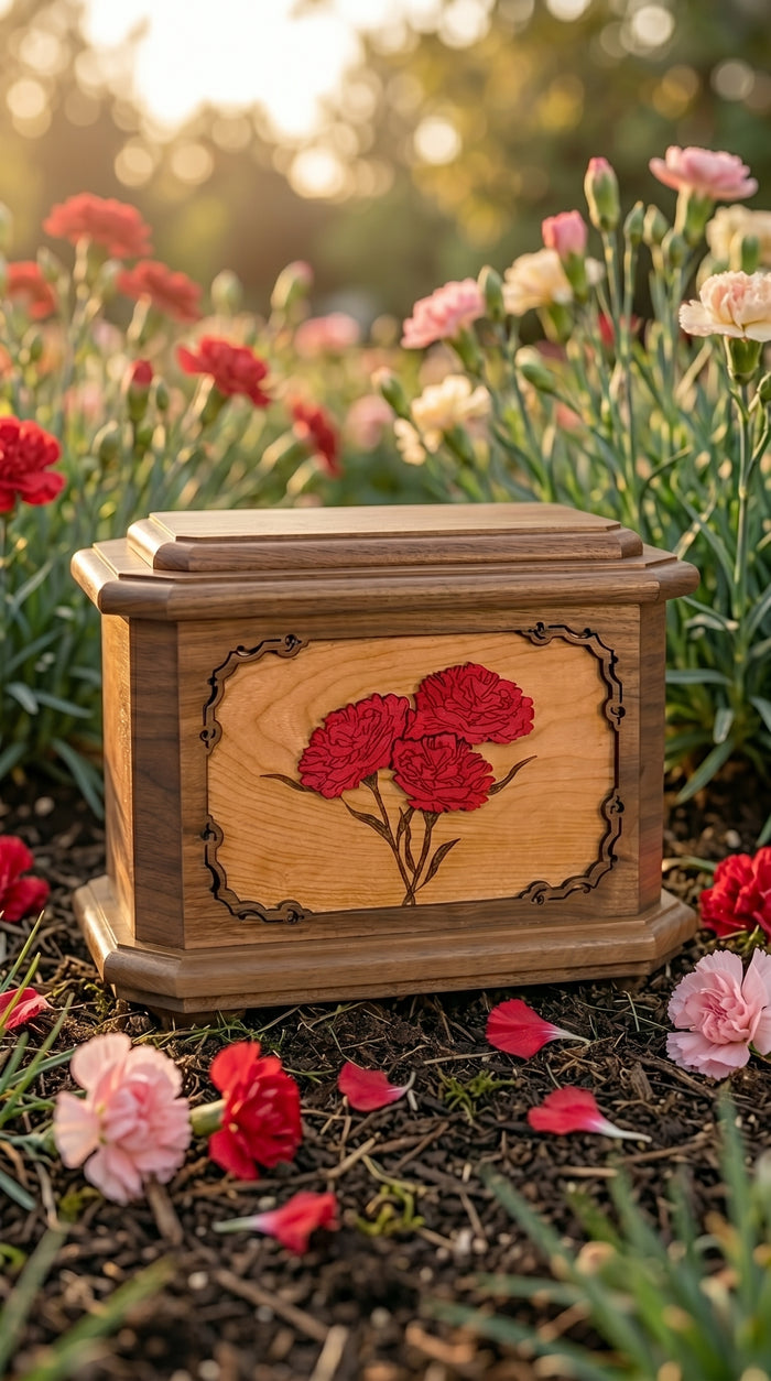 Octogon Carnations Wood Memorial