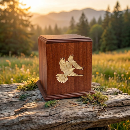Corinthian Doves Companion Wood Memorial