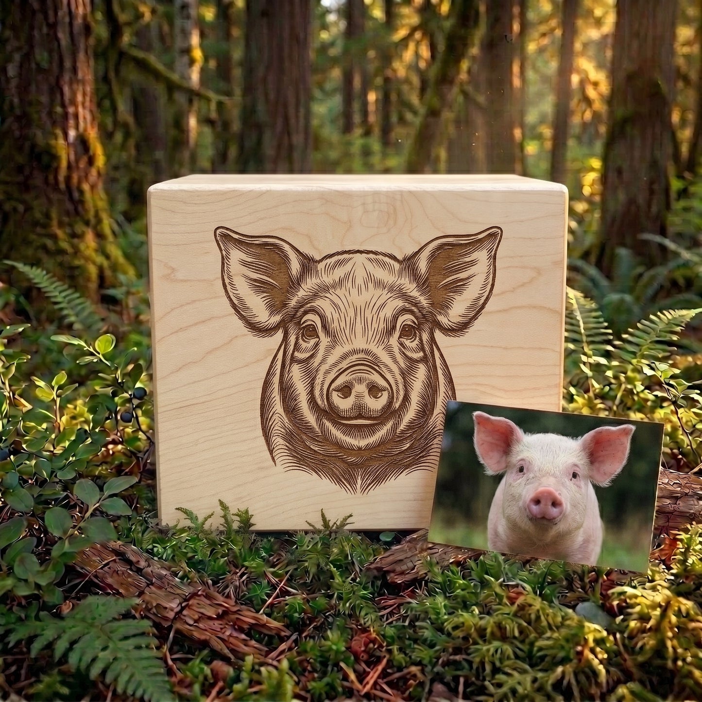 Custom Engraved Farm Pet Wood Memorial