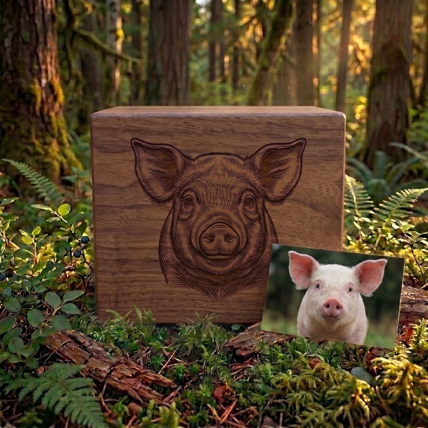 Custom Engraved Farm Pet Wood Memorial