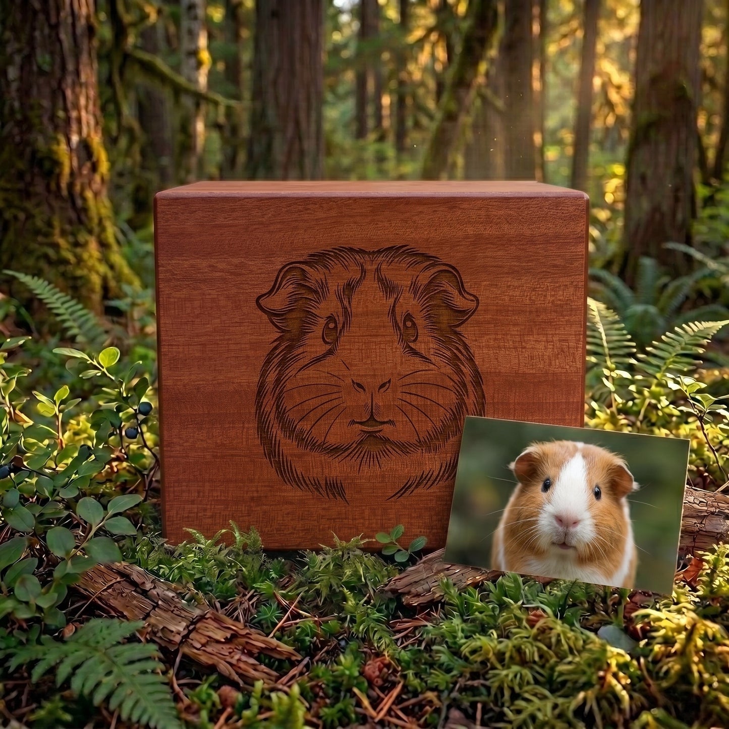 Custom Engraved Small Pet Wood Memorial