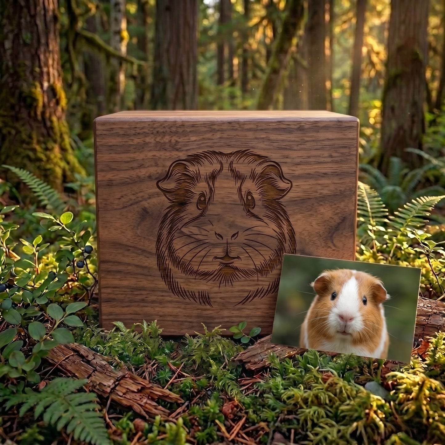 Custom Engraved Small Pet Wood Memorial