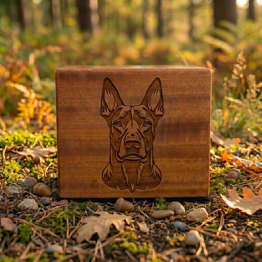 Doberman Pinscher Stencil Engraved Wood Memorial