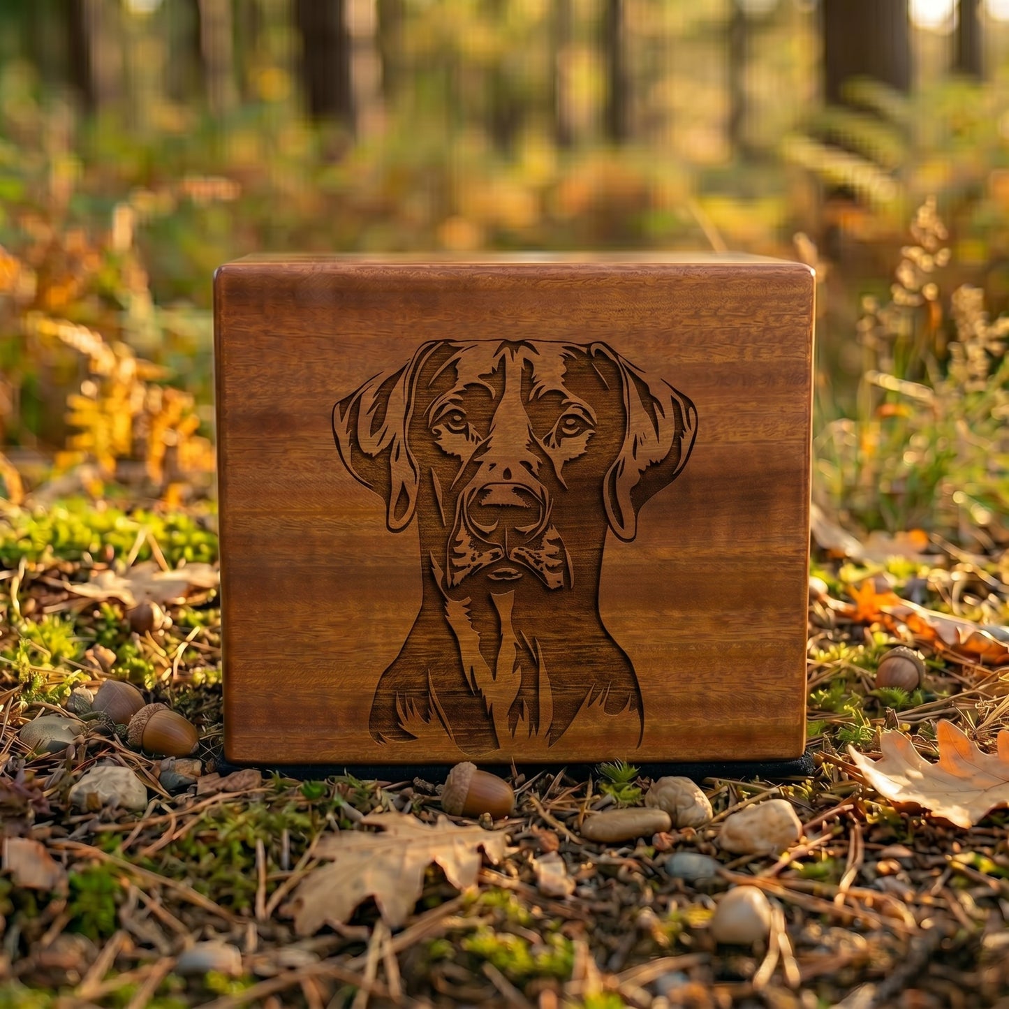 Great Dane Stencil Engraved Wood Memorial