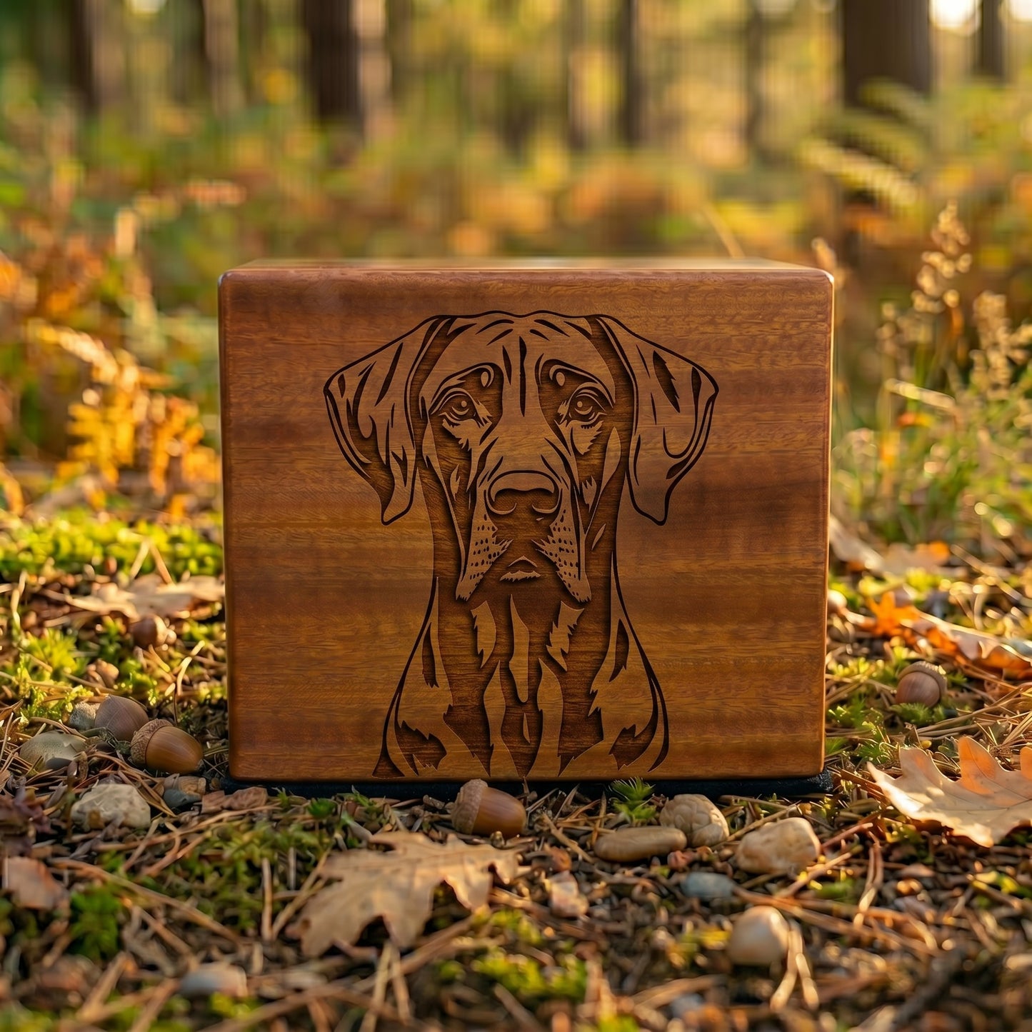 Great Dane Stencil Engraved Wood Memorial