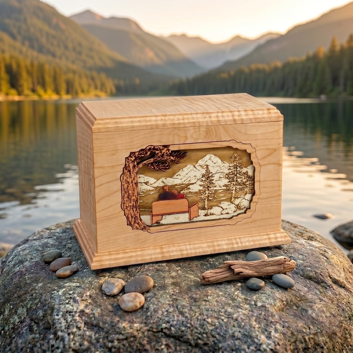 Hampton Companion My Soul Mate Mountain Lakes Wood Memorial