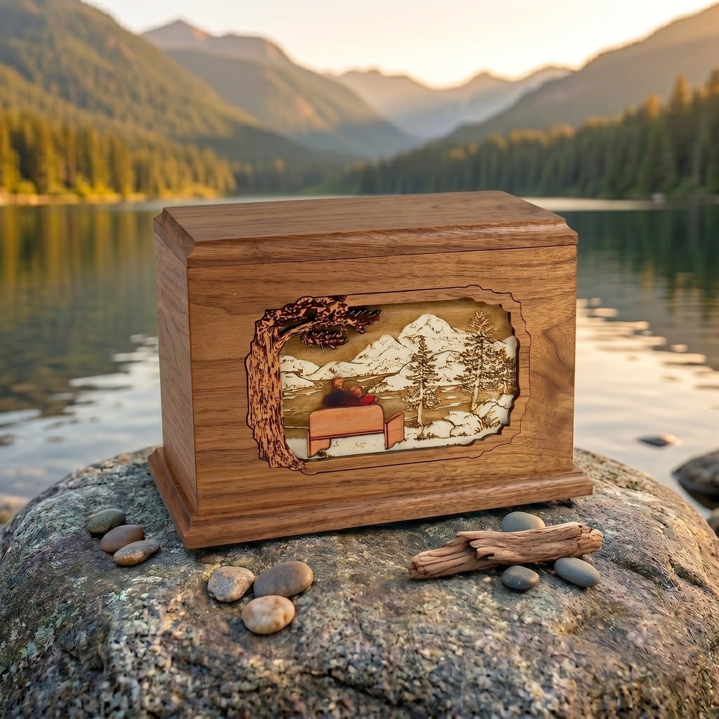 Hampton Companion My Soul Mate Mountain Lakes Wood Memorial