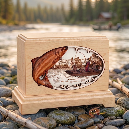 Hampton Salmon Boat Fishing Wood Memorial