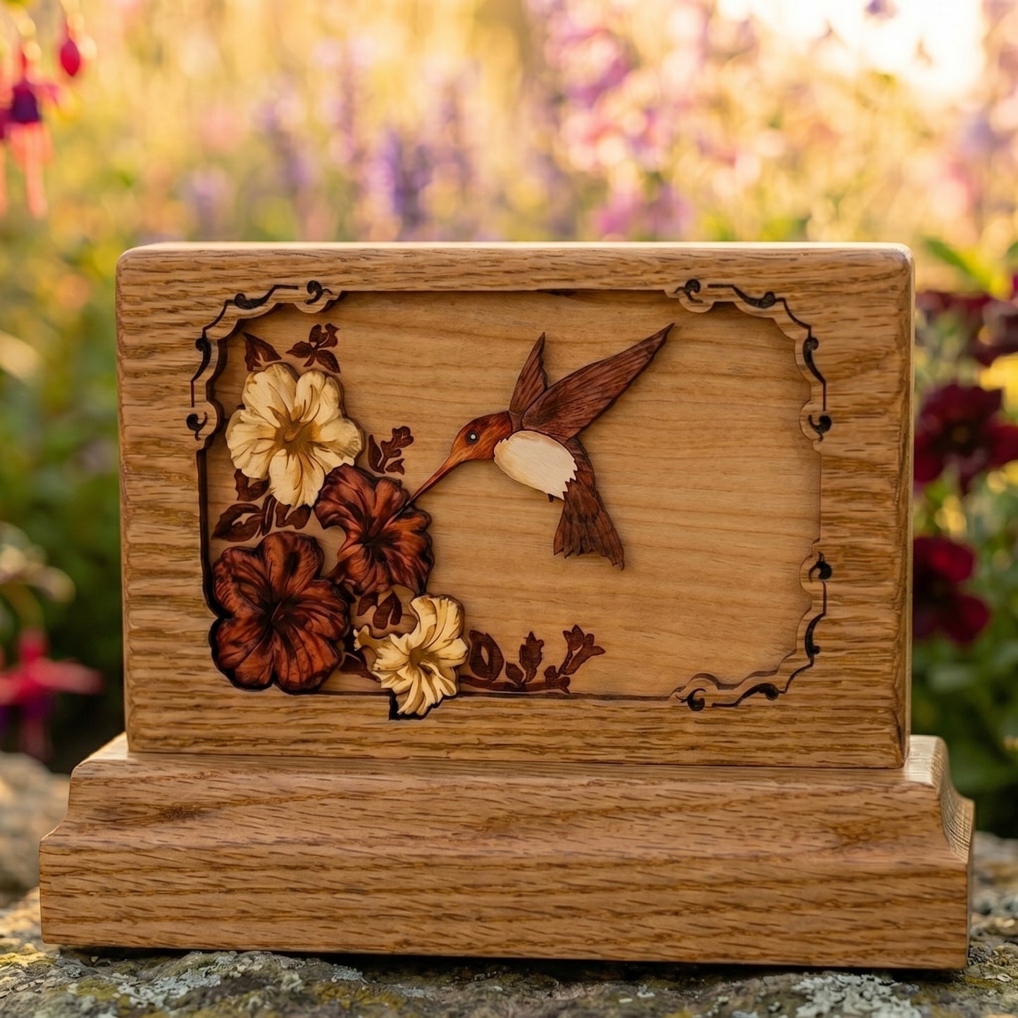 Hummingbird Keepsake Wood Memorial