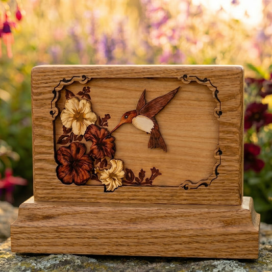 Hummingbird Keepsake Wood Memorial