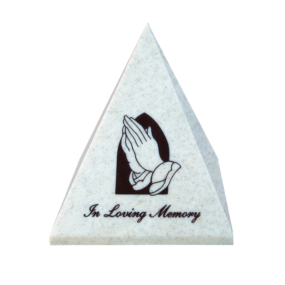 Laser Engraved Triangle Keepsake Memorial