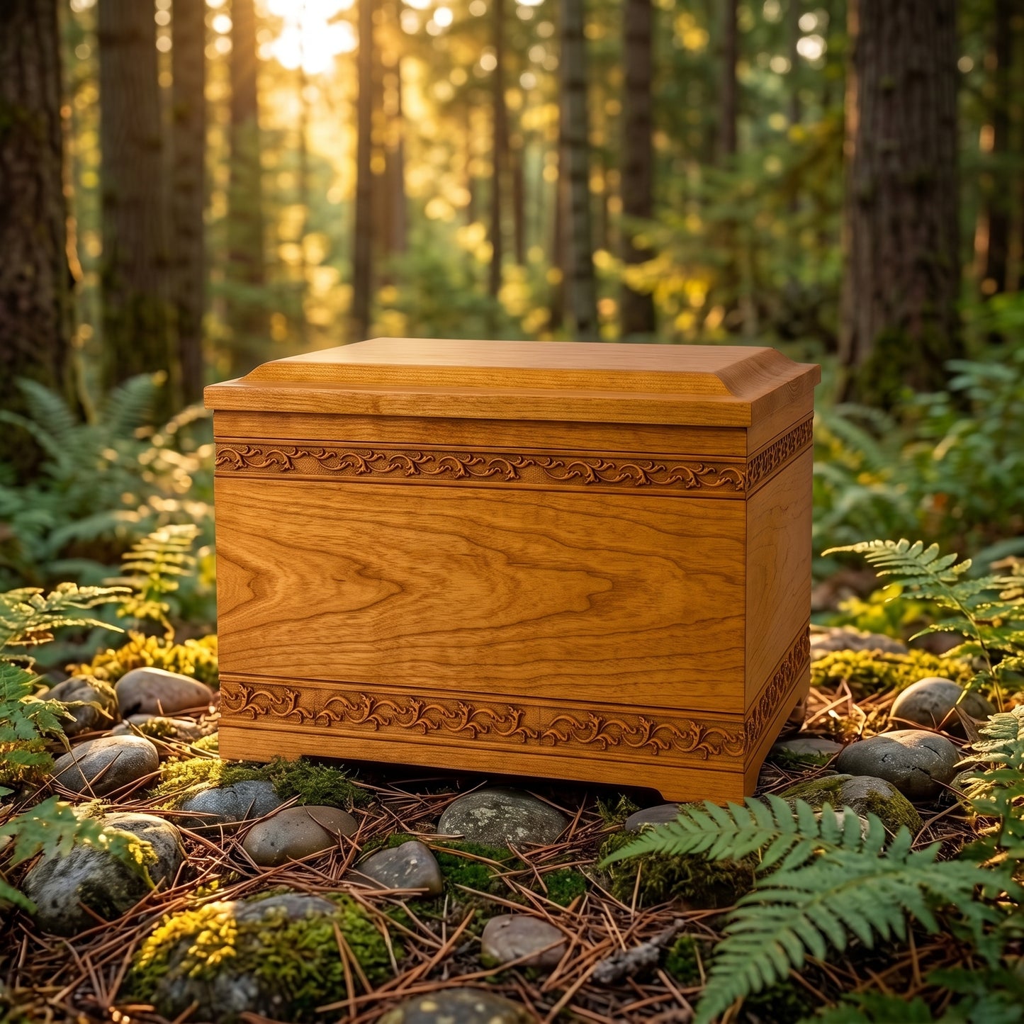 Memory Chest w/Art Carving
