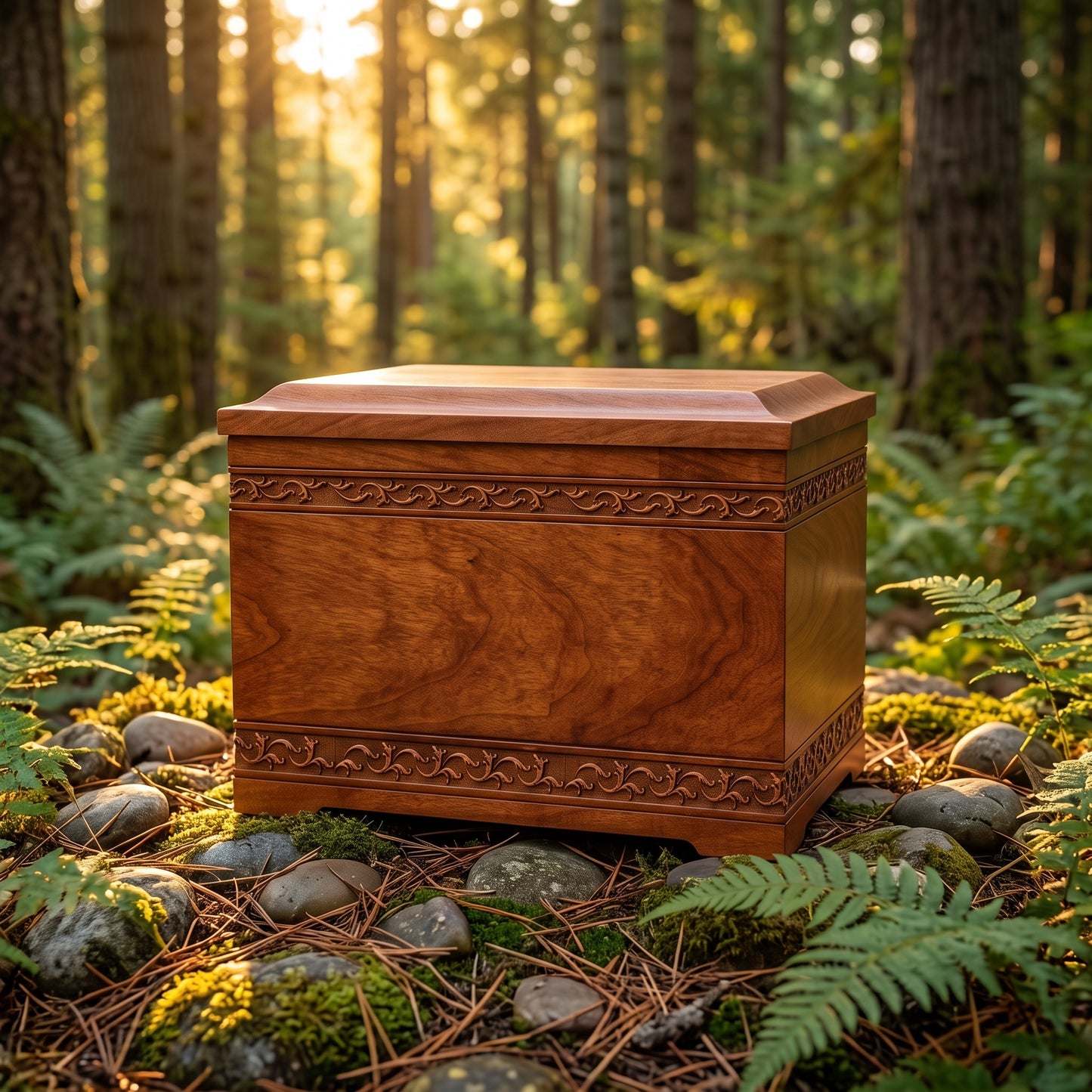 Memory Chest w/Art Carving