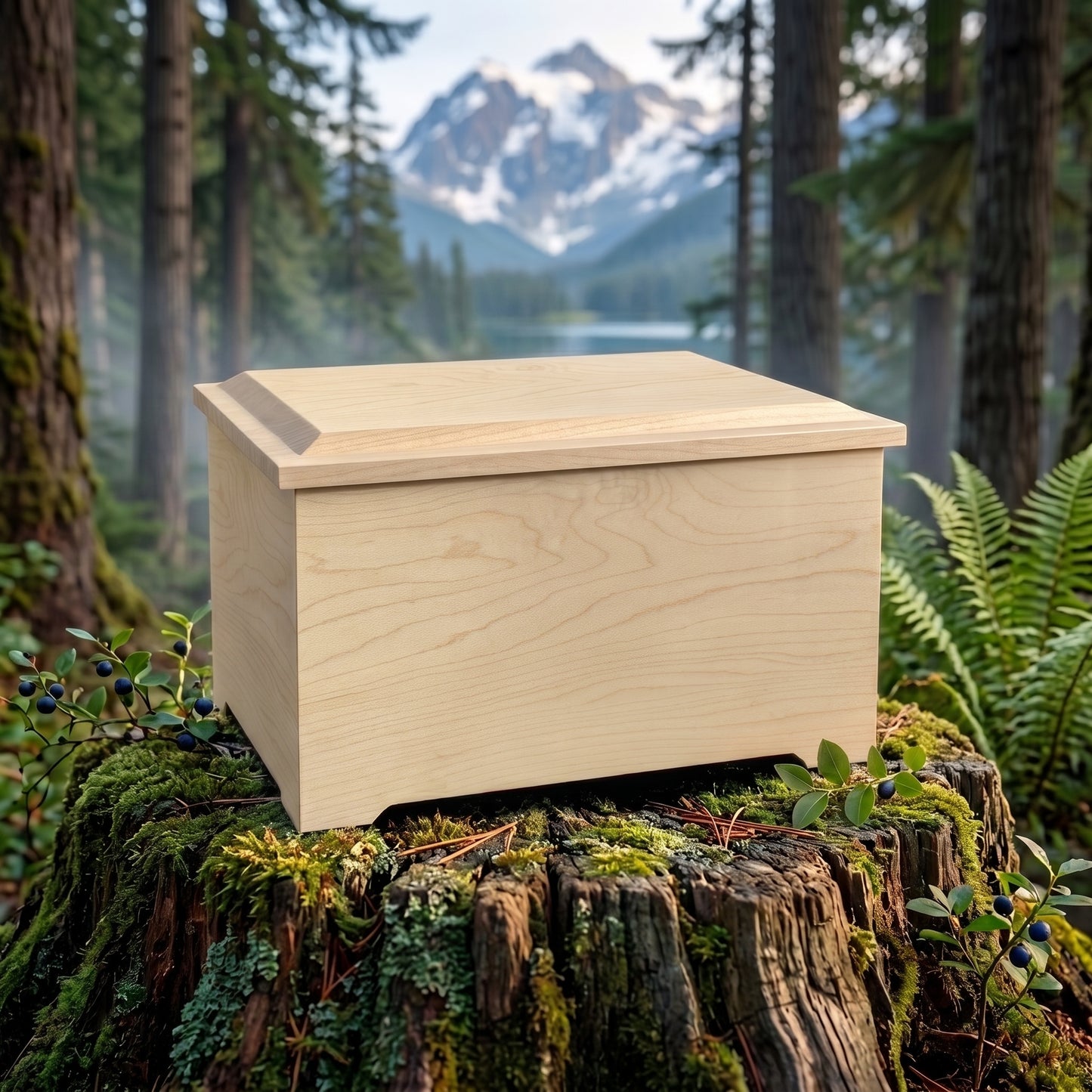Memory Chest Wood Memorial Urn