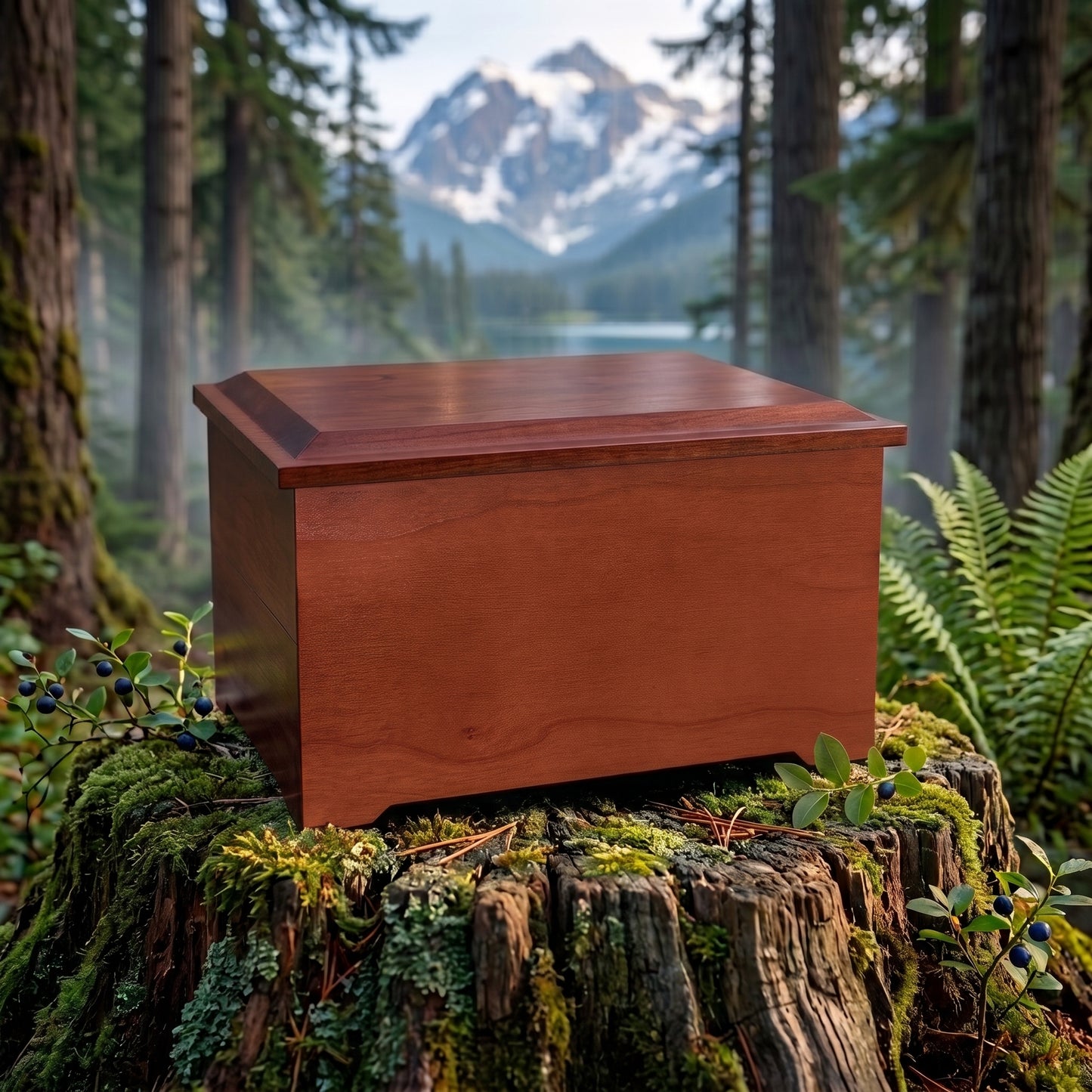 Memory Chest Wood Memorial Urn