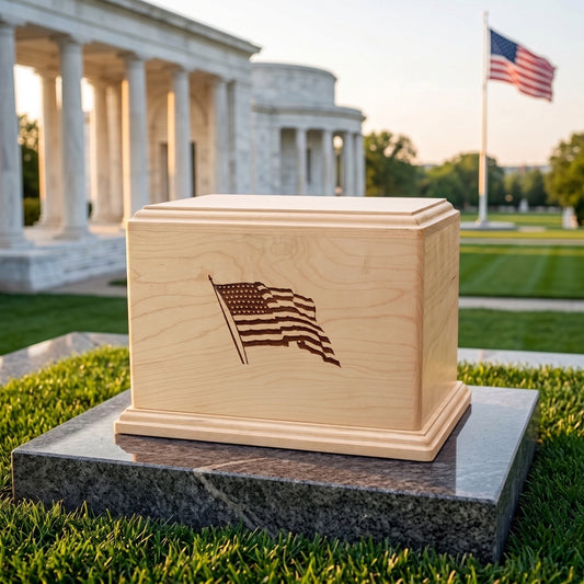 Newport American Flag Wood Memorial