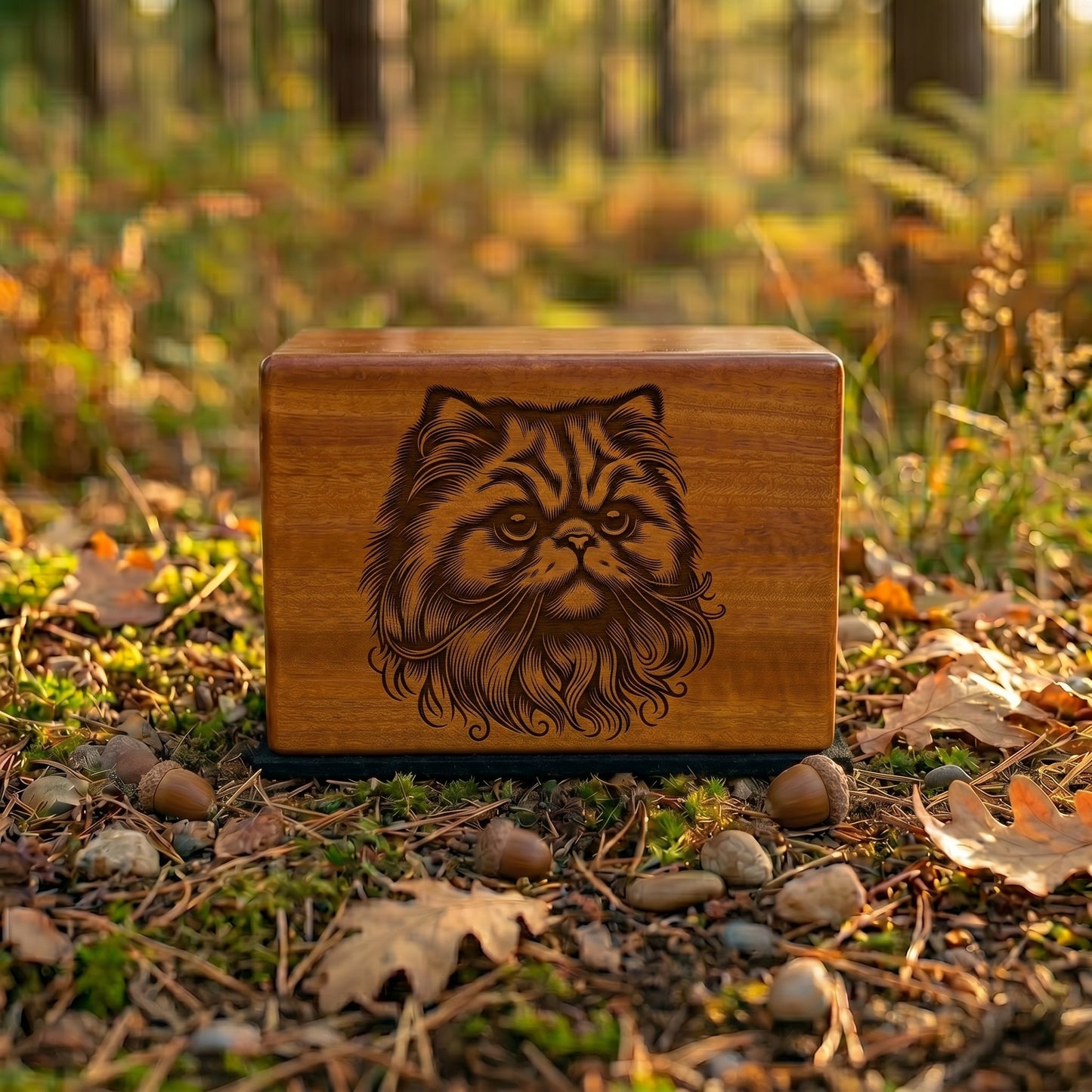 Persian Stencil Engraved Wood Memorial
