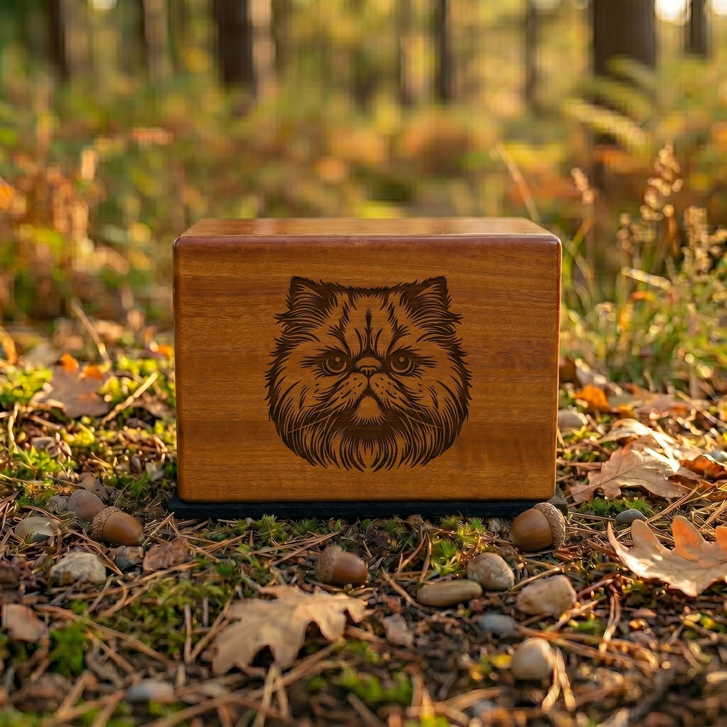 Persian Stencil Engraved Wood Memorial