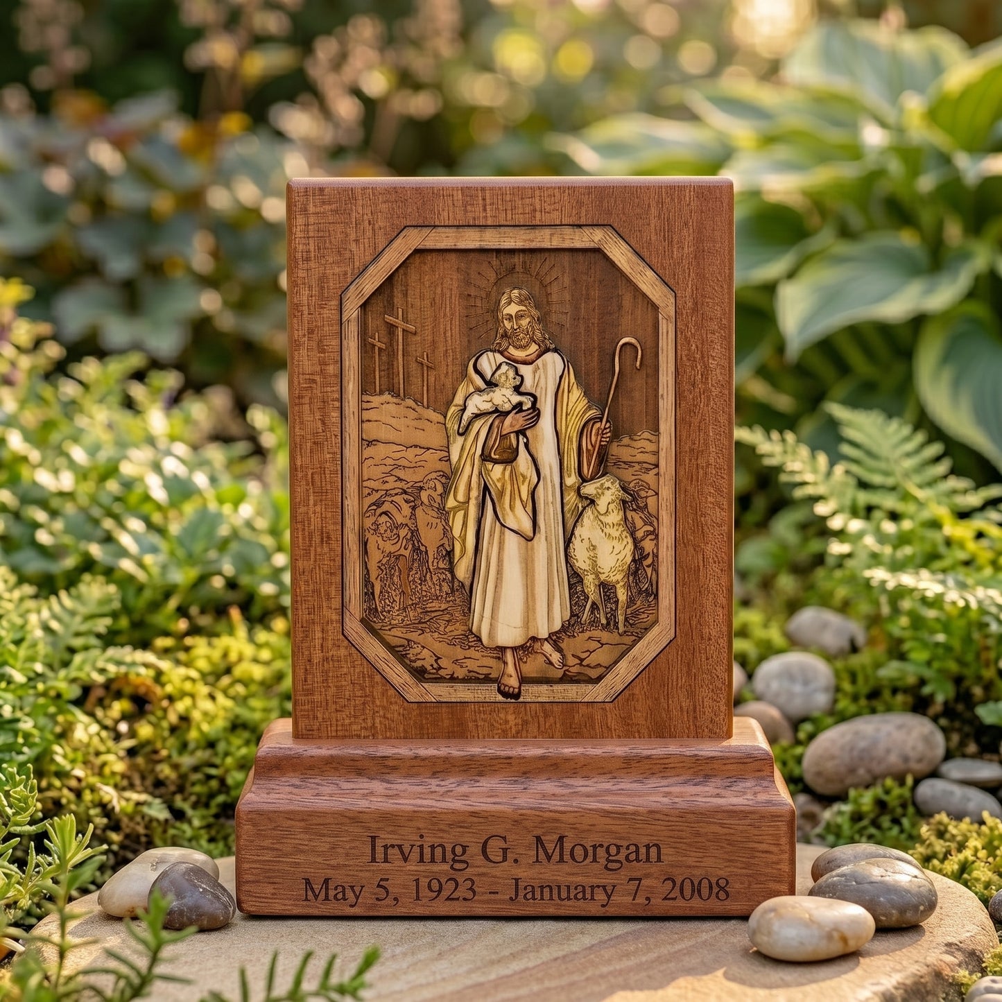 The Lord Is My Shepherd Keepsake Wood Memorial