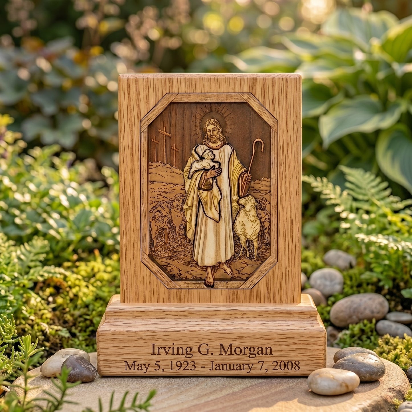 The Lord Is My Shepherd Keepsake Wood Memorial
