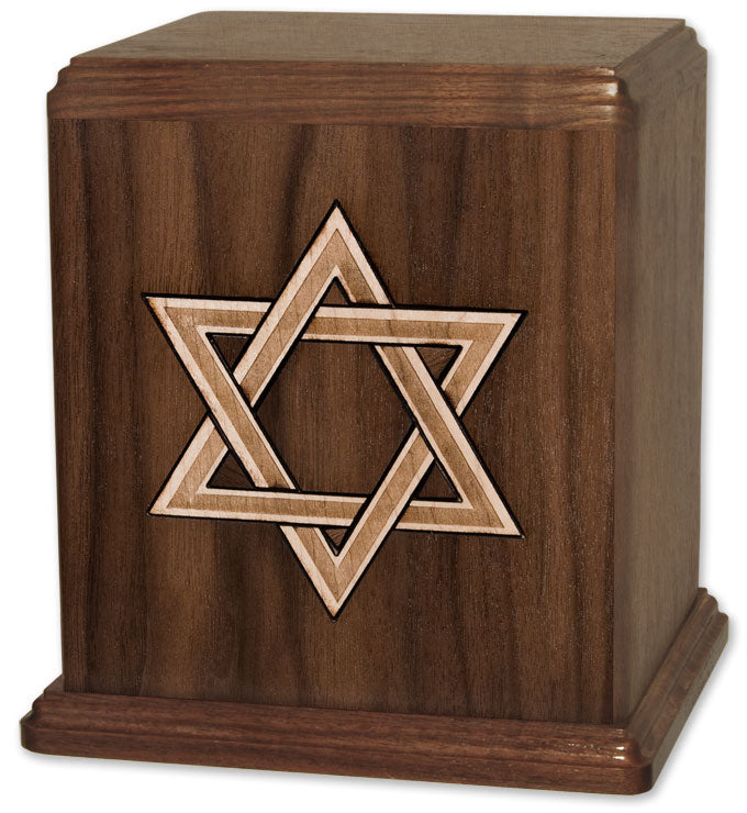 Corinthian Inlay Star of David Wood Memorial