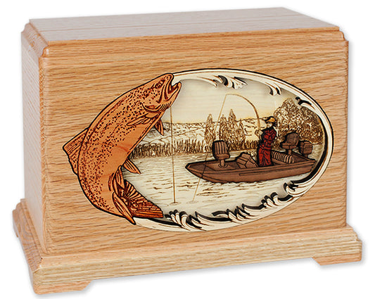 Hampton Trout Boat Fishing Wood Memorial