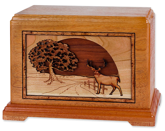 Hampton Heartland Whitetail Deer Wood Memorial
